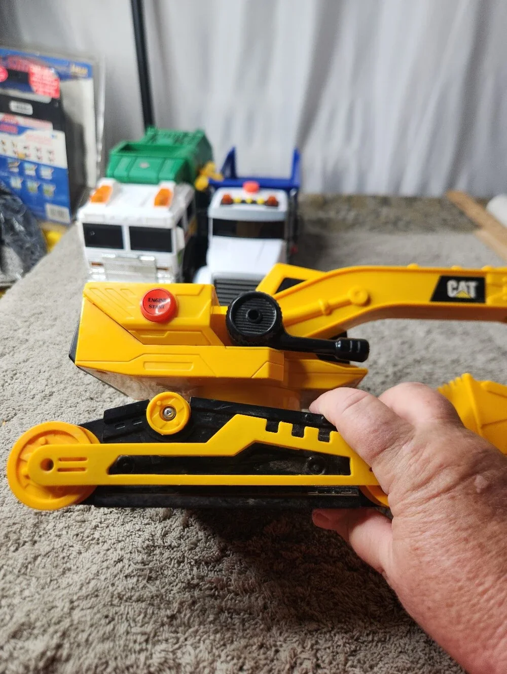 3 Kid's Toy Trucks - Garbage Truck, Dump Truck & Backhoe